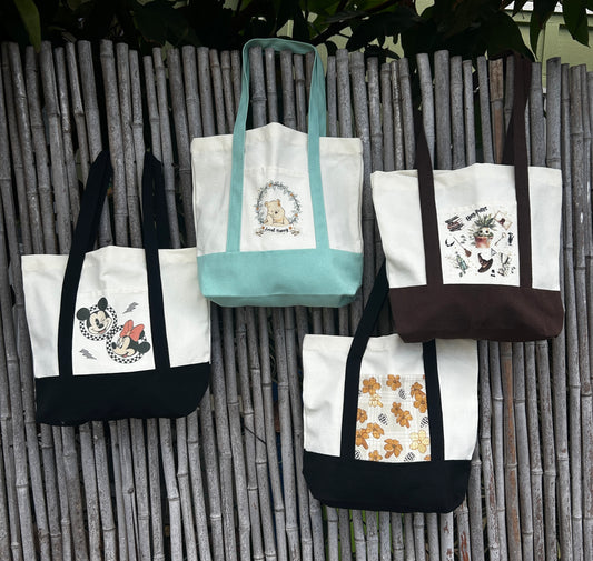 Trader Joe Inspired Mini Tote Bags