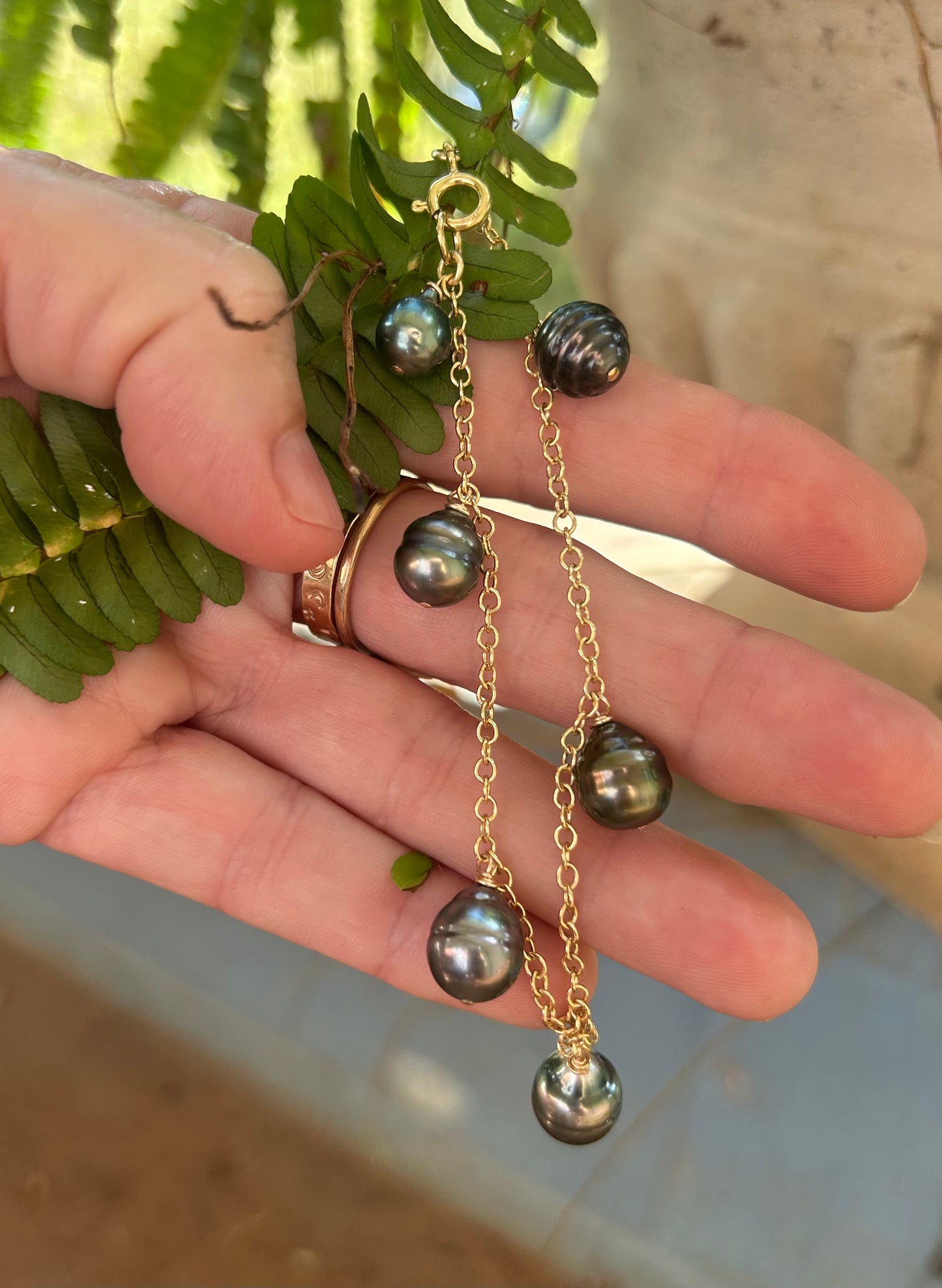 14K Gold Filled Tahitian Pearl Bracelet