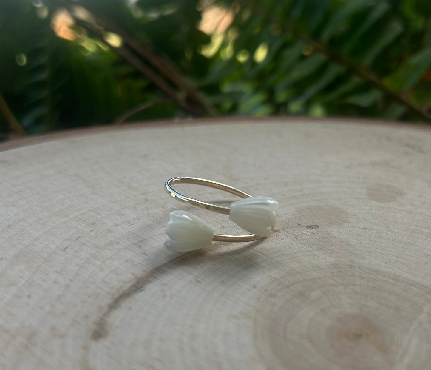 14k gold filled Pikake ring