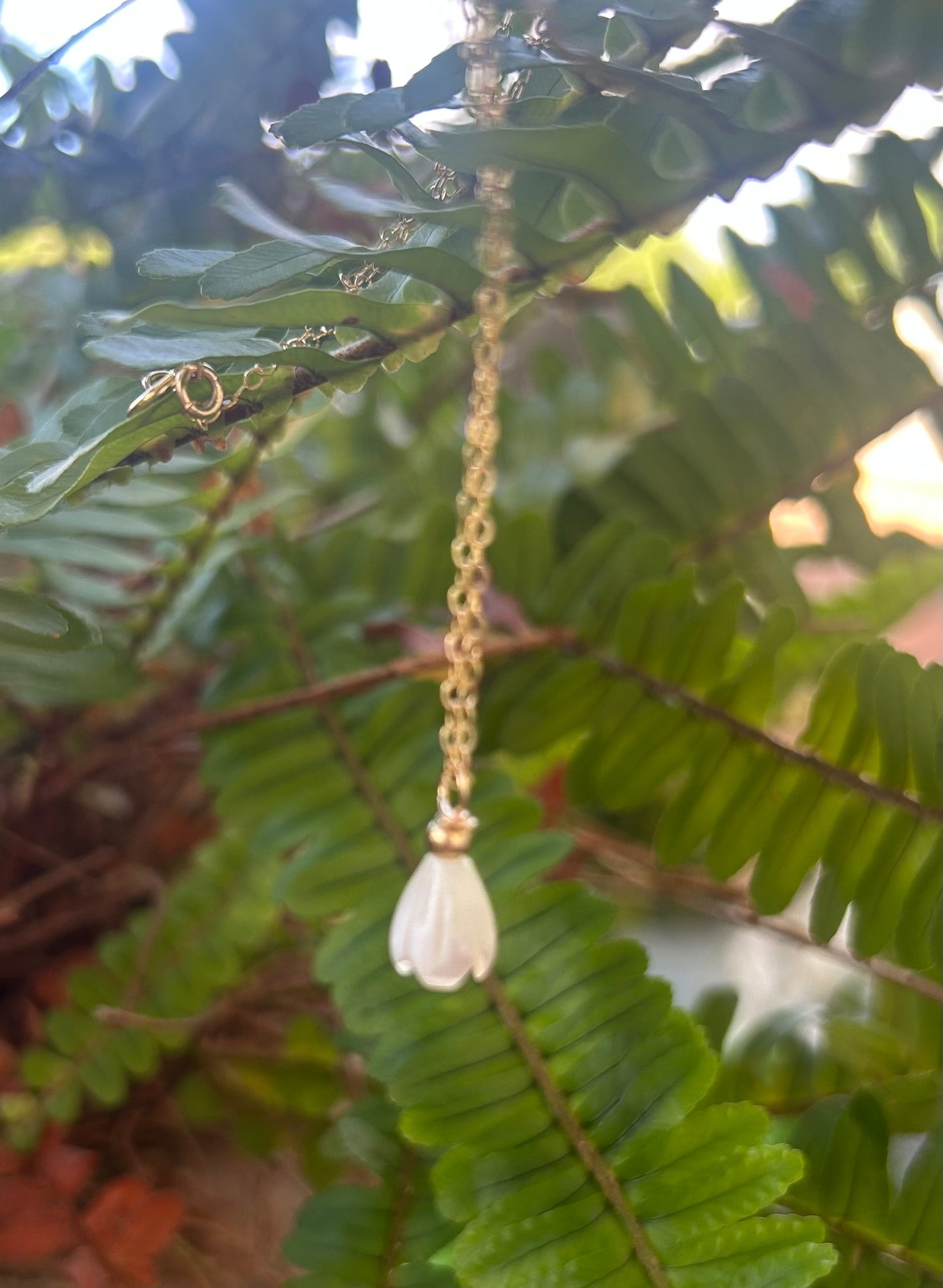 14K gold filled pikake necklace