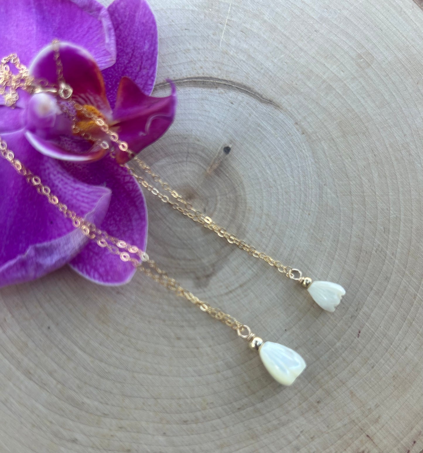 14K gold filled pikake necklace
