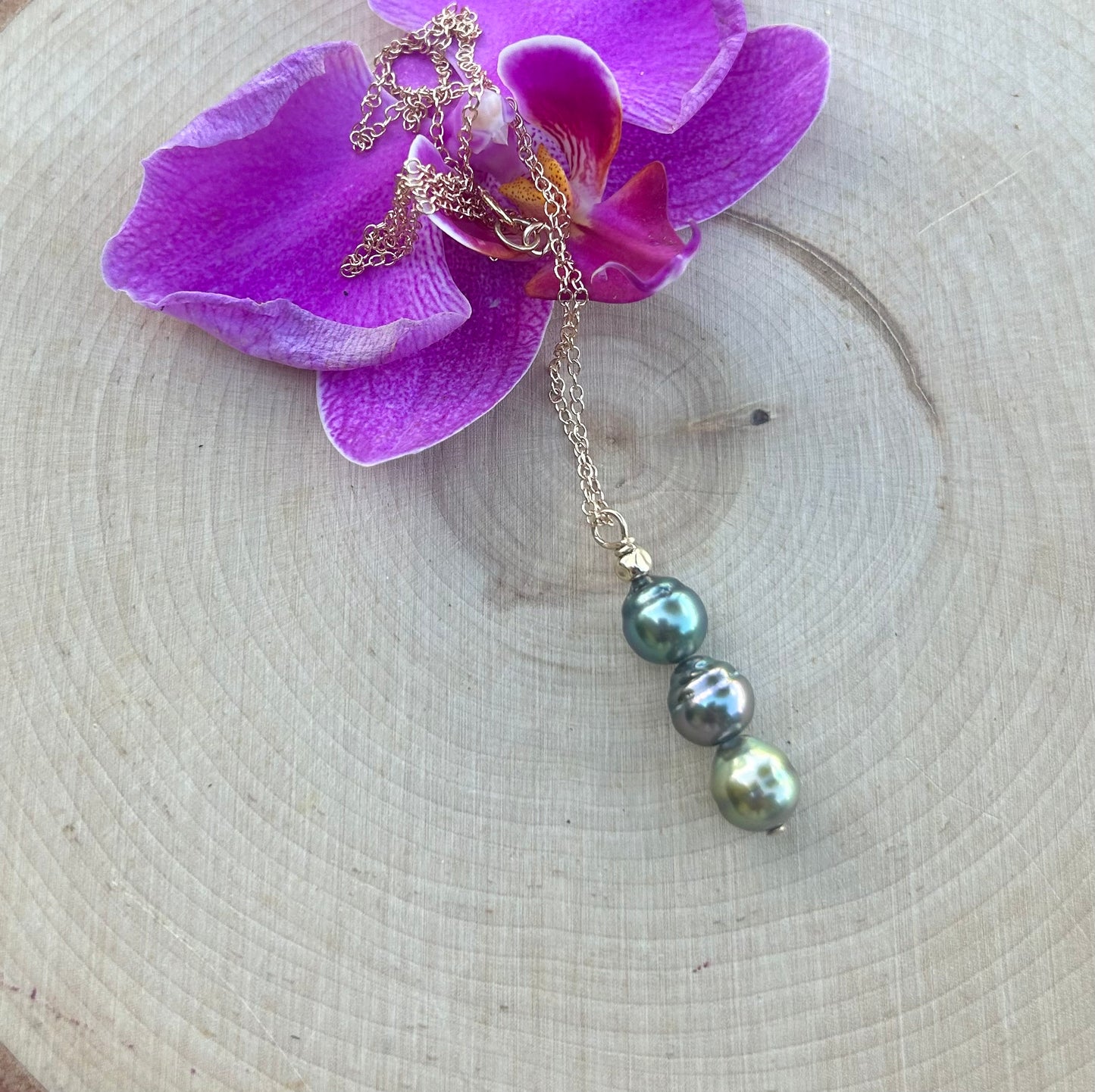 14K Gold Filled Tahitian Pearl Necklace