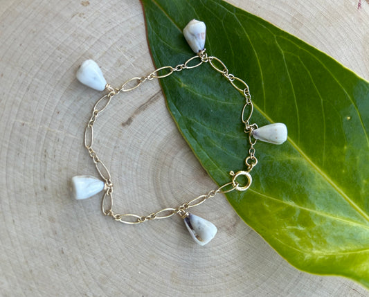 14K gold filled cone shell bracelet
