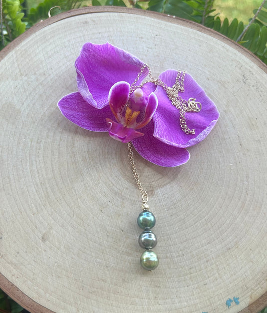 14K Gold Filled Tahitian Pearl Necklace